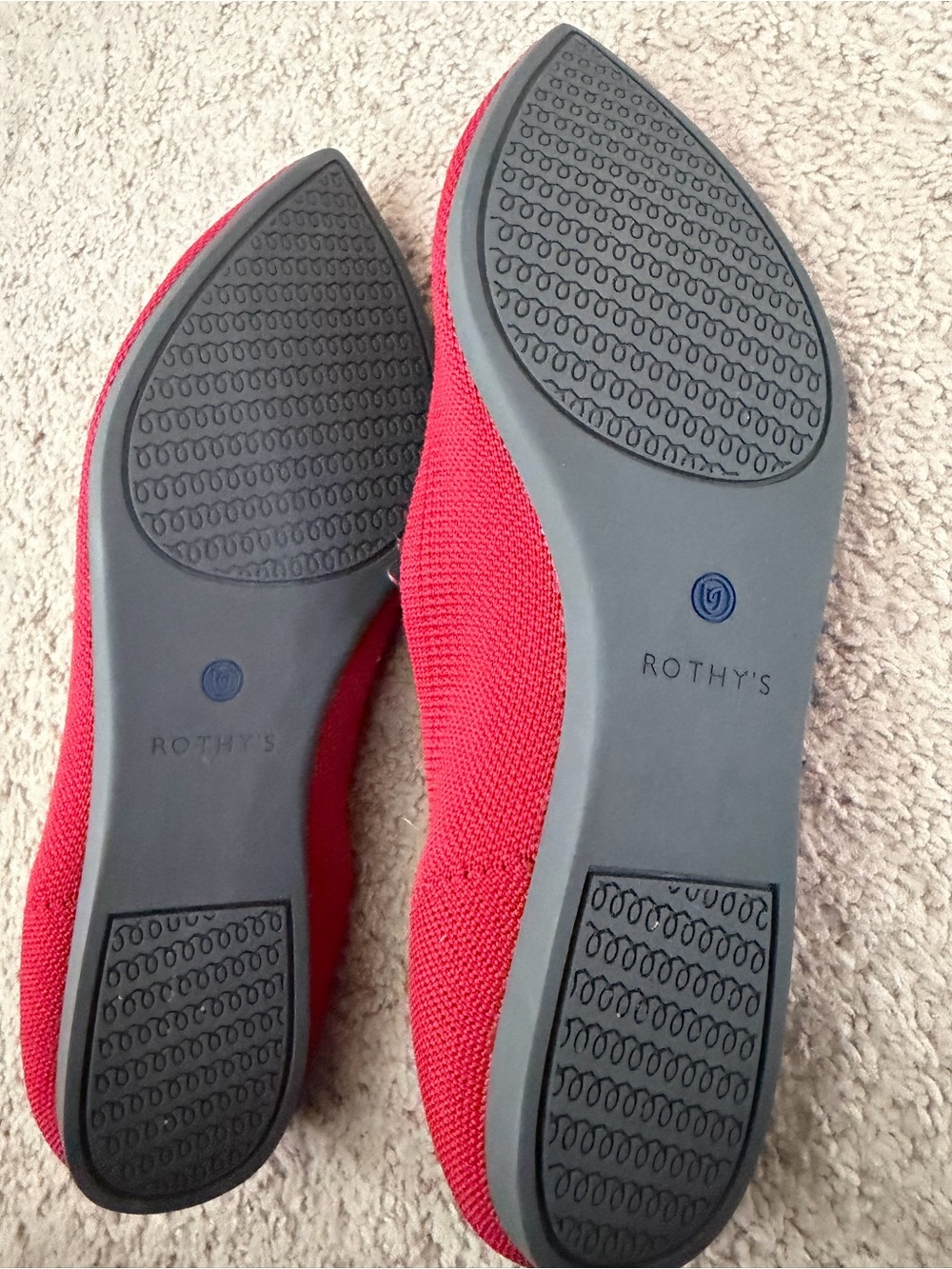 Rothy’s red point flats size 10.5 - Picture 2 of 10